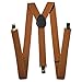 Home & Lounge Suspenders For Men - Adjustable Solid Straight Clip - 5+ Color Option - Great Fit with Mens Outfit (Brown Rust)