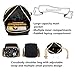 ABage Canvas School Backpack Set 3 Pieces Patterned Bookbag with Pencil Case for Girls and Boys, Black