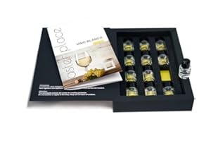 TASTERPLACE Set de aromas de vino blanco - versión en español - para sommeliers - para amantes del vino - herramienta de degustación…