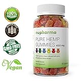Pure Hemp Gummies - 15mg per Gummy - Organic Full Spectrum Hemp Extract- Hemp Oil Gummy Bears Promote Relief from Stress, Anxiety, Pain, Nausea- Sleep Better by Nupharma (450 mg (30 Count))