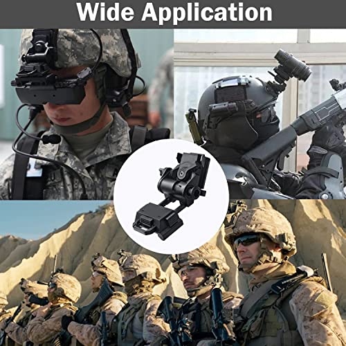 Support De Bras NVG Pour Casque - Montage L4 G24 - Pour Lunettes Vision Nocturne PVS-14/18 - Alliage Aluminium Noir Mat - Profil Bas