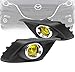 ZMAUTOPARTS Bumper Driving Fog Lights Lamp Yellow w/Bezel+Harness Compatible with 2014-2016 Mazda 3 Hatchback/Sedan