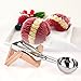 Ice Cream Scoop, Hisome 3PCS Stainless Steel Trigger Kitchen Scoop for Melon Baller, Baking, Fruit Salad Scoop, Cookie Scooper, Spoon Kit
