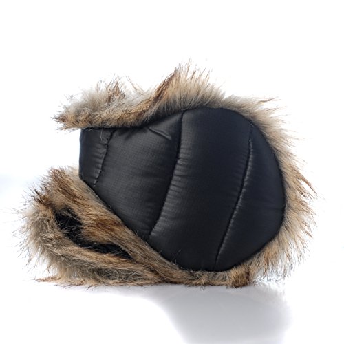 180s Women's Down With Fur Behind The Head Ear Warmer Black