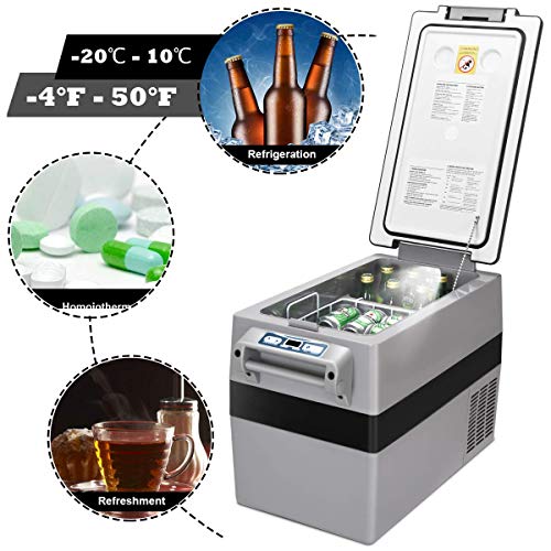 image for COSTWAY Compressor Refrigerator Freezer, 44 Quart Car Travel Refrigera