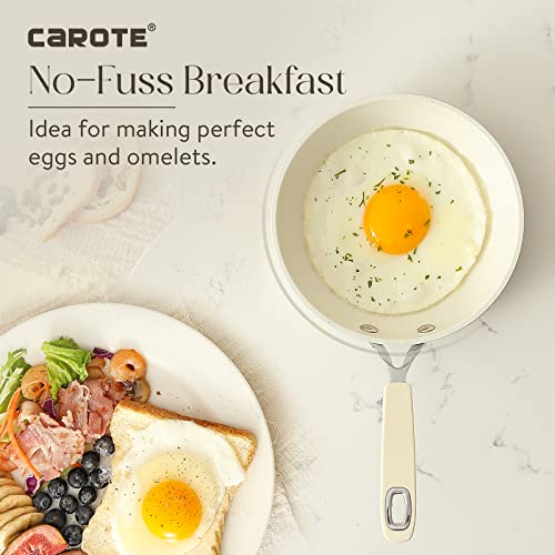 CAROTE Nonstick Small Frying Pan Skillet, 6" Egg Pan Omelet Pan, Non