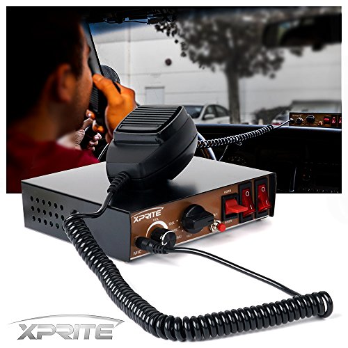 Xprite 200 Watt 8 Tones Emergency Warning Siren PA System Kit w/ Handheld Microphone & Light Control Switches ( Speaker Not Included )