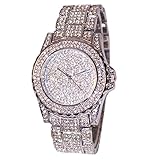 GBSELL Luxury Women Watches Rhinestone Ceramic Crystal Quartz Watches Lady Dress Watch