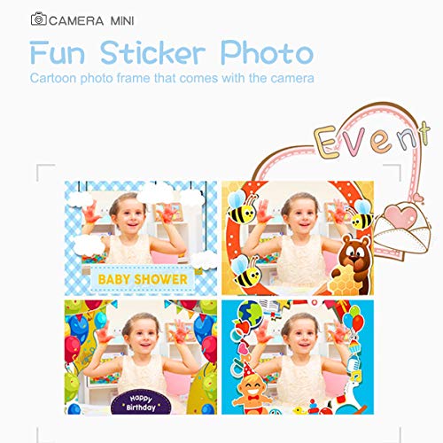 YIWEI Kids Camera Gifts for 3 4 5 6 Year Old Girls Digital Cameras 10MP Video Camera Portable Puzzle Games DIY Video Kids Camera Silicone Soft Cover & Micro SD Card (16GB Memory Card Included)