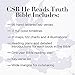 CSB He Reads Truth Bible, Black LeatherTouch Indexed, Black Letter, Wide Margins, Journaling Space, Illustrations, Reading Plans, Single-Column, Easy-to-Read Bible Serif Type