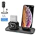 3 in 1 Wireless Charger Station Stand Pad for iPhone X/XS/XR/8/7/6s/Plus,Apple Watch Charger for Apple Watch 4/3/2/1 Airpods Charging Dock Stand for airpods 1 2