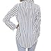 Eliacher Women's Casual Long Sleeve Shirts Striped Chiffon Blouse