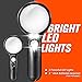 Dicfeos 3X/45X Magnifying Glass with 3 LED Book Light, 75mm Anti-Scratch Optical Grade Glass Lens, 4.1 Ounce Lightweight, Brings Fun for Kids and Elders (Black)