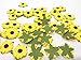 RATREE SHOP Sunflowers Mulberry Paper 1.25 x 1.25 inches Yellow Paper Flowers with Brown Centre 50 Pcs - Best for Scrapbooking and Creative Craft Projects, Products from Thailand