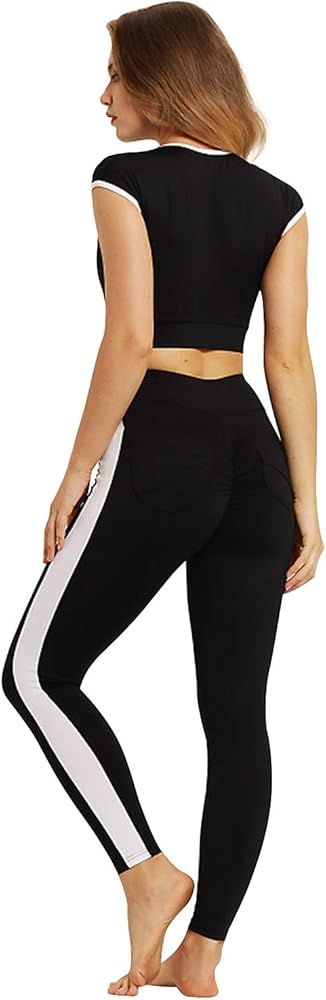 Conjunto Deportivo Mujer Gym Chandal Dos Piezas Crop Top y ...