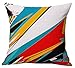 Geepro 18 inch Decorative Throw Pillow Cover Square Cotton Linen Pillow Case for Sofa Couch (Colorful)