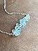 Raw Light Blue Dainty Aquamarine Necklace 16 Inch Sterling Silver Chain March Birthstone Jewelry
