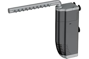 Pawfly 3 W Internal Submersible Aquarium Filter - Quiet Adjustable Water Pump with Foam for 8-20 Gallon Small Fish Tanks