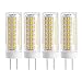 ZXLN G8 LED Bulbs Dimmable 7W Warm White 3000K 75W Halogen Replacement G8 Bi-pin Base T4 JCD Bulb for Under Cabinet Puck Lighting, Kitchen Lighting AC120V 750LM 4 Pack