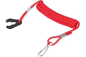 Pull Cord for Outboard Motor, Boat Switch Lanyard, Outboard Engine Ignition Emergency Stop Switch Key Lanyard Rope Clip for A