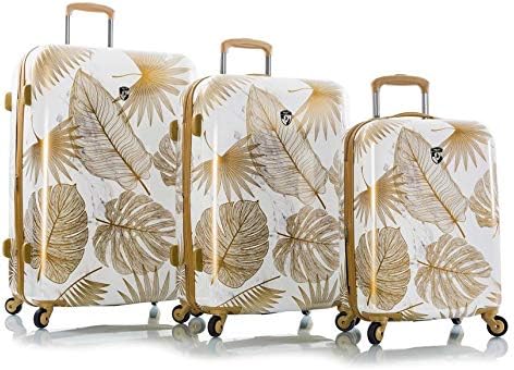 black and gold luggage set