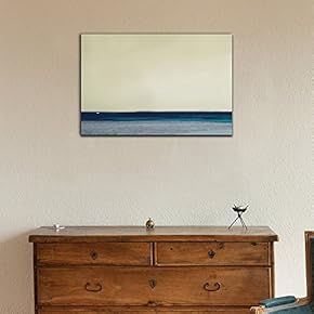 Canvas Wall Art - Abstract Seascape with The Calm Ocean at Sunset - Gallery Wrap Modern Home Art | Ready to Hang - 12x18 inches