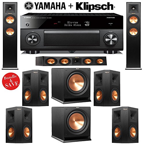 Klipsch RP-260F 7.1 Reference Premiere Home Theater System with Yamaha RX-A1060BL 7.2-Ch Network A/V Receiver