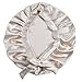 Silk Sleep Caps for Women Girls, EASILK 100% Natural Night Cap Adjustable Bonnet Head Cover for Hair Beauty, Beige