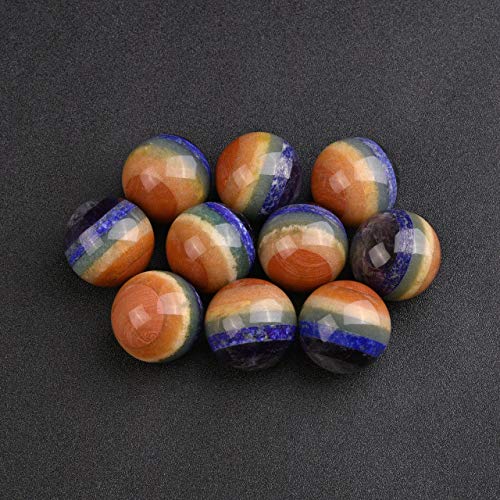Top Plaza 7 Chakra Healing Crystal Gemstone Ball Decor Reiki Balancing Divination Sphere Sculpture Figurine for Home… - Image 3