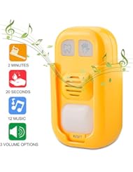 HONGUT Musical Timer for Kids Battery Powered 2 Minute Toothbrush Timer and 20 Seconds Bathroom Hand Wash Timer with LED Color Light, 3 Volume Options Musical Timer for Children Training Coach