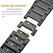 EloBeth Compatible with Watch Band 44mm Series 6/5/4 & SE, Mens Rugged 44mm Protective Shockproof Case Band Metal Stainless Steel for 44mm Series 4/5/6 & SE (Matte Black)