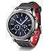 Moretek 22mm Soft Silicone Replacement Sport Strap Bands for Samsung Galaxy Gear 2 R380 Neo R381 Live R382/Moto 360 2nd 46mm/LG G Watch W100/W110/Urbane Smart Watch – Black/Red