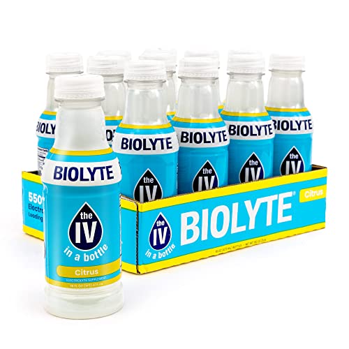 BIOLYTE Rehydration Drink Electrolyte and Fluid Replacement the IV in a Bottle 12 Pack