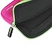 Evecase 7~8 inch Tablet Ultra-Portable Neoprene Zipper Carrying Sleeve Case Bag with Accessory Pocket - Hot Pink/Green