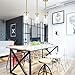 VINLUZ One Light Chandeliers Modern Clear Glass Pendant Lighting Brushed Brass Dining Room Lighting Fixtures Hanging Contemporary Lamp Semi Flush Mount Ceiling Lights