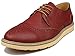 Kunsto Men's Leather Brogue Oxford Dress Shoes Lace Up US Size 11 Burgundy