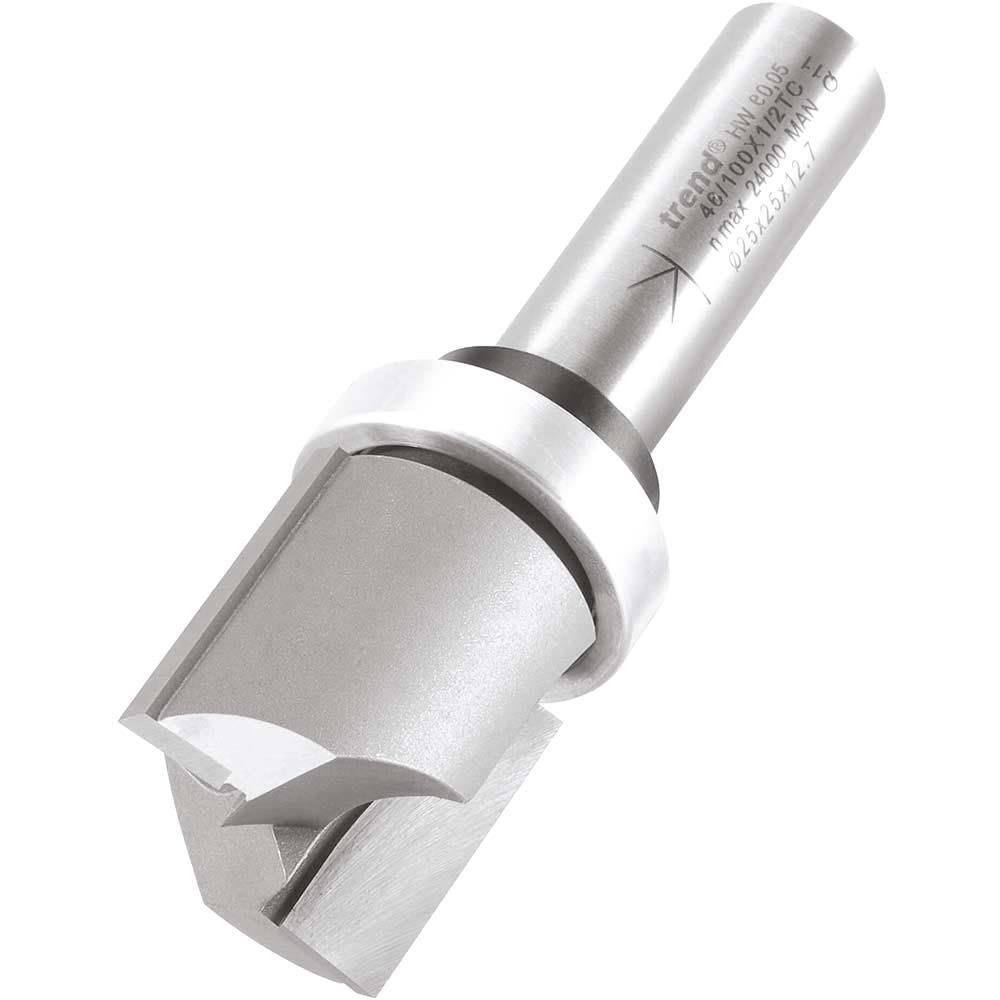 Trend Professional Guided Profiler Cutter, 25mm Diameter x 25mm Cut Length, 1/2 Inch Shank, Tungsten Carbide Tipped, 46/100X1/2TC