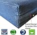 Dogbed4less Premium Gel Memory Foam Dog Bed, Durable Denim Cover with Waterproof Liner and Extra Pet Bed Case, 35