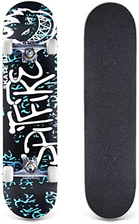 OYISIYI Skateboard 31 Inch Pro Cruiser Complete Skateboard - 8 Layer Canadian Maple Wood Double Kick Concave Skateboards Christmas Gift