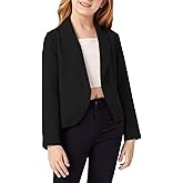 Bigeoosh Girls Blazer Jacket Solid Color Lapel Suit Open Front Long Sleeve blazers for kids girls Size 5-14 Years