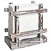 MyGift Farmhouse Rustic Torched Wood Napkin Holder for Table with Cross-Corner Design
