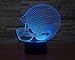 FLYMEI 3D Optical Illusion Desk Lamp Unique Night Light for Home Decor 7 Colors Changing USB Powered Touch Button LED Table Lamp - BEST Gift for Kids/ Friends/ Birthdays/Holidays (Football Helmet)