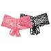 Angelina Crotchless Cheeky Boxers with Floral Lace Design (2-Pack), G3252_L