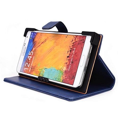 Midnight Blue Posh Kick X511, Titan Pro/Max HD E550 5.5", Ultra 5.0 LTE, Revel Pro X510, Orion Pro X500 Phone Case | Universal Smartphone Cover With Stand - Thumbnail 2