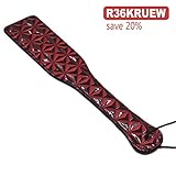 SAMMOR 12.8'' SM Hand Leather Spanking Paddle Sex Games for Couples - Adult Flogger Whip Fetish (Red)