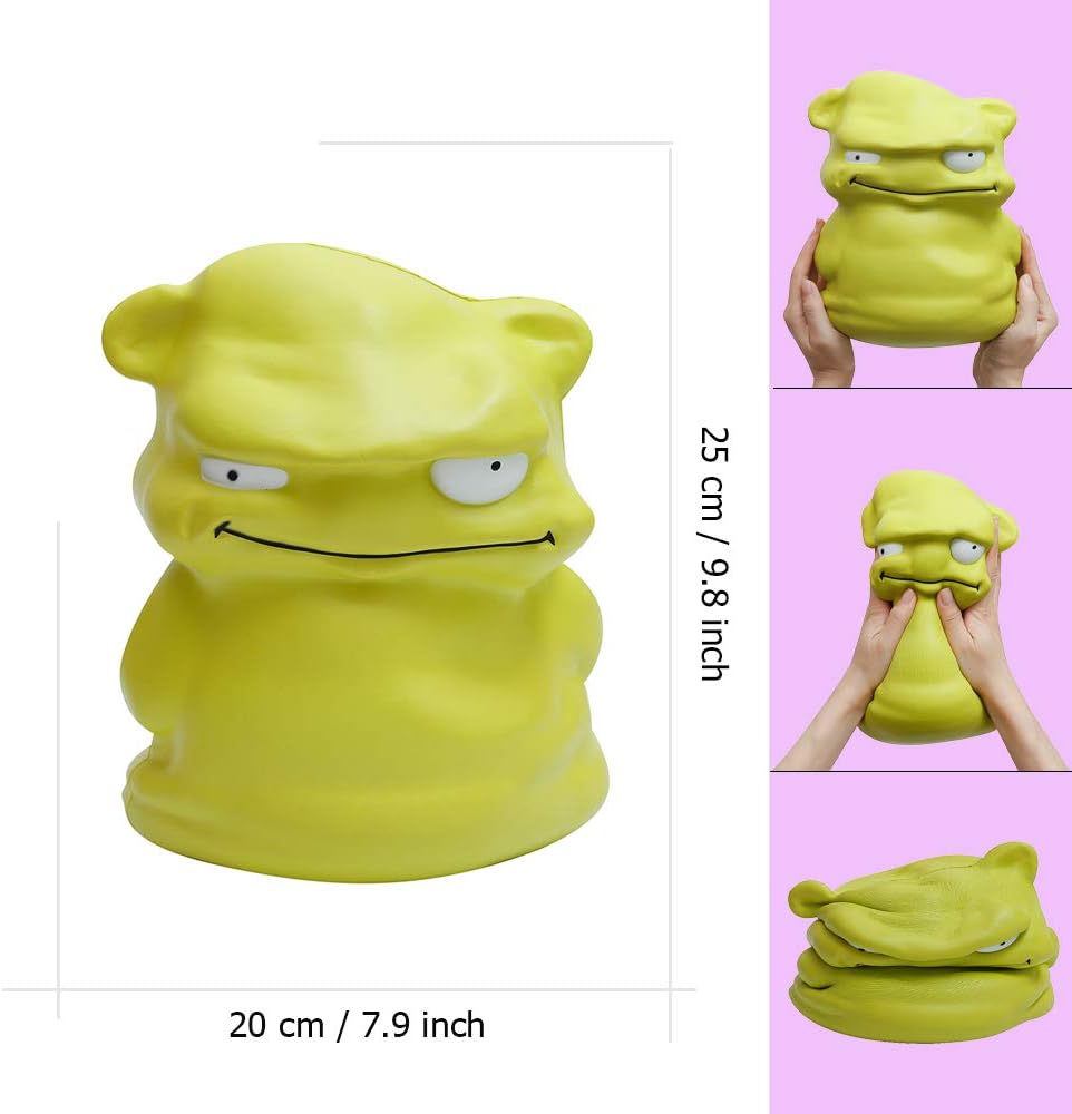 Anboor 9.8 Inches Jumbo Squishies Green Monster Squishy Slow Rising Squeeze Toys Stress Relief Kawaii Soft Squishies Sensory Toys Gift Collection - Image 3