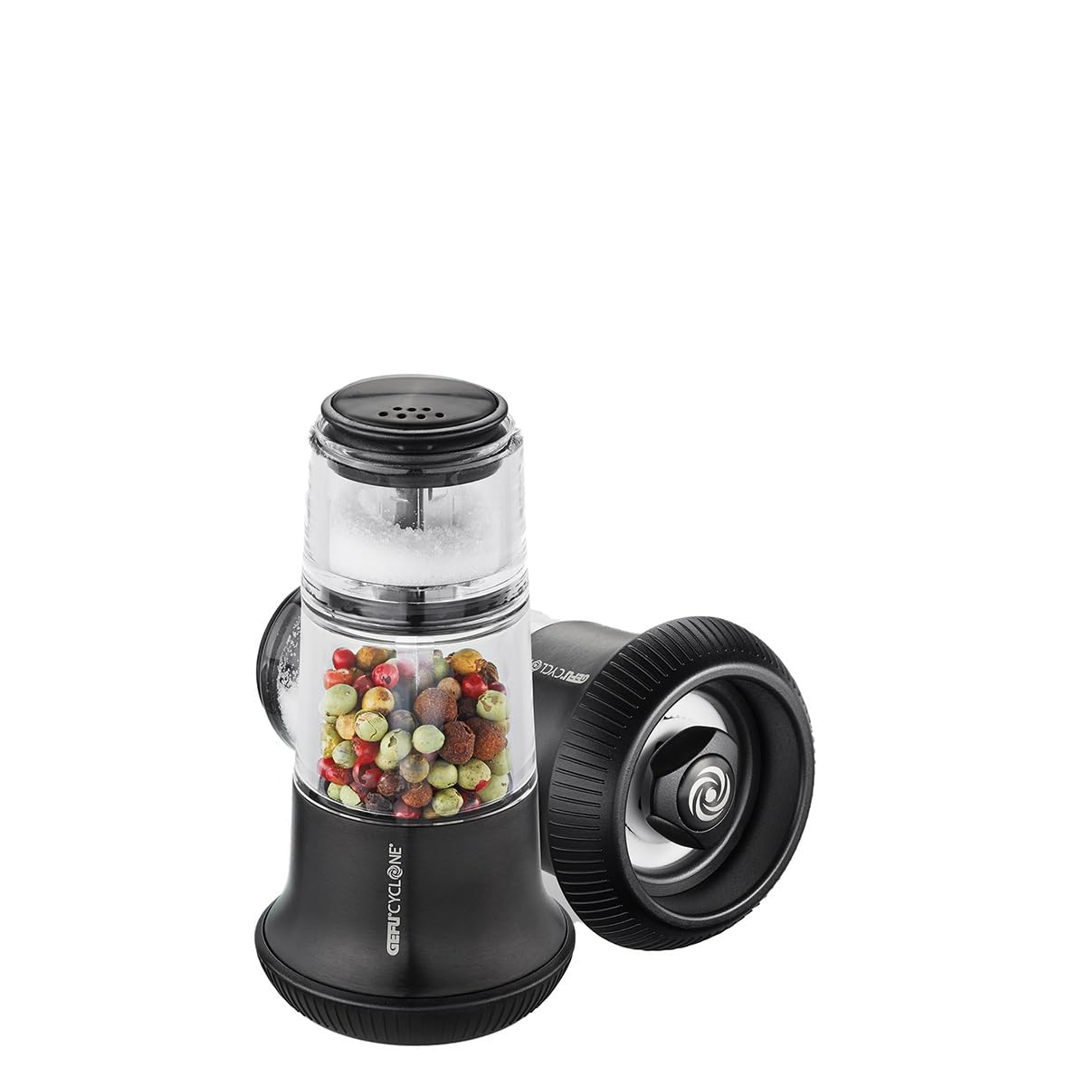 GEFU 34624 Pepper Mill, Stainless Steel Glass, Black