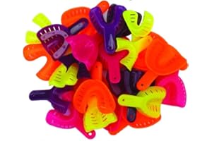 GENERIC Dental Factory Direct 25 pcs Assorted Dental Orthodontic Impression Trays Perforated Re-usable Heavy Duty S/M/L/X-L for Child/Adult (25) (A0192M4)