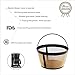 Basket Coffee Filter,Permanent Basket-Style Reusable 8-12 Cup Gold Tone Coffee Filter designed fits Mr. Coffee Makers and Brewers by GLLEEN