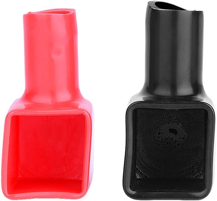 Qiilu Pair of Battery Terminal Covers Red & Black Positive